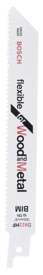 Bosch - Flexible Serisi Ahşap Ve Metal için Panter Testere Bıçağı S 922 HF - 5'li