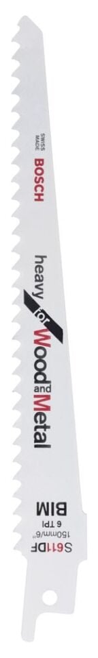 Bosch - Heavy Serisi Ahşap Ve Metal için Panter Testere Bıçağı S 611 DF - 5'li