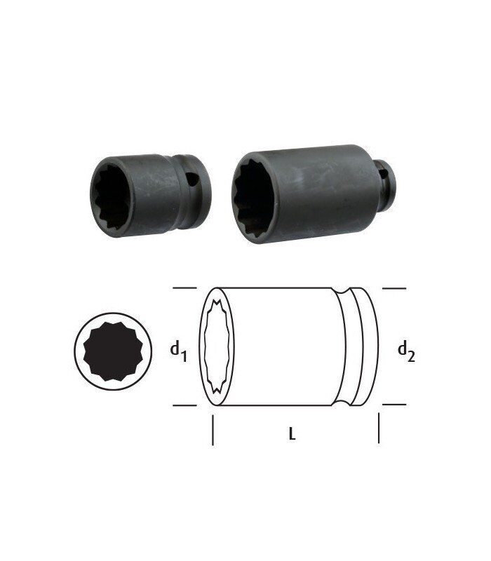 OSAKA YILDIZ LOKMA 1/2 12 mm DERIN/LN12YD12