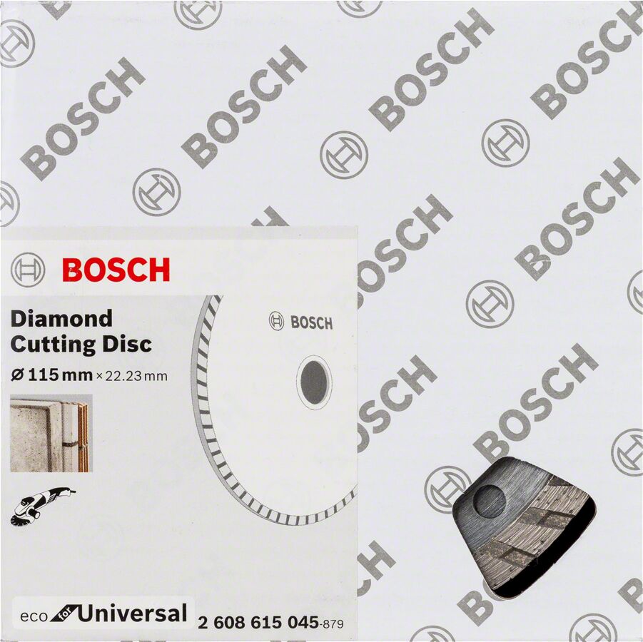 Bosch - Ekonomik Seri 9+1 Genel Yapı Malzemeleri İçin Elmas Kesme Diski 115 mm Turbo