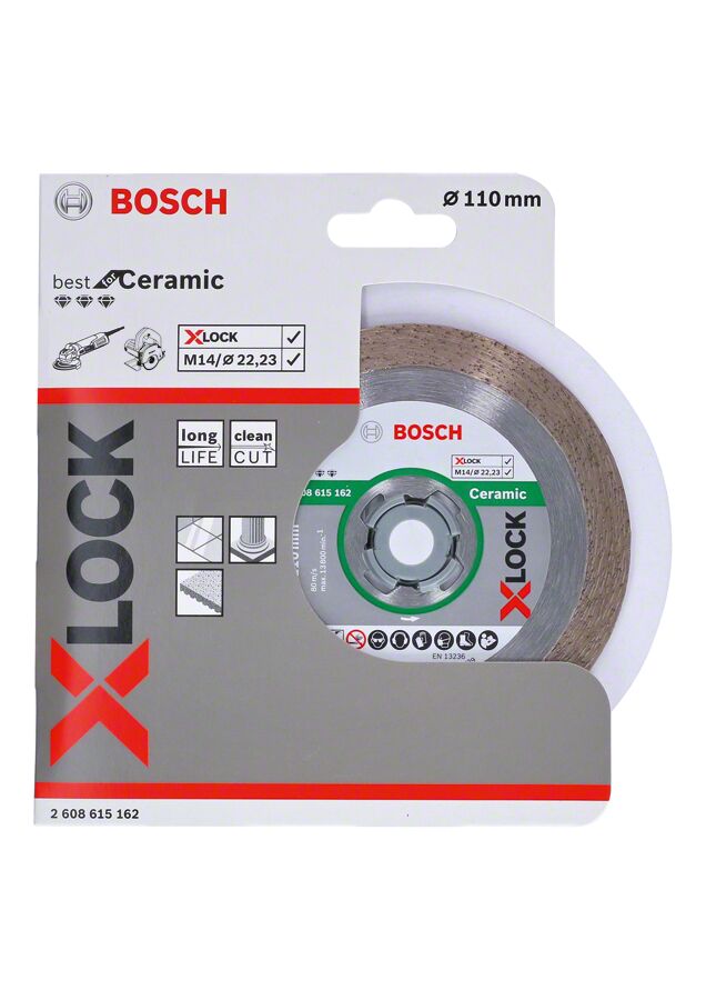 Bosch - X-LOCK - Best Serisi Seramik İçin, Elmas Kesme Diski 110 mm