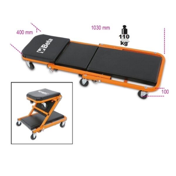 Tekerlekli Katlanır Araç Altı Bakım Tablası 3002