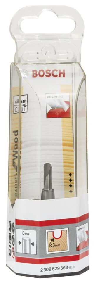 Bosch - Expert Serisi Ahşap İçin Çift Bıçaklı, Tam Sert Metal Boşluk Frezesi 8*6*50,8 mm