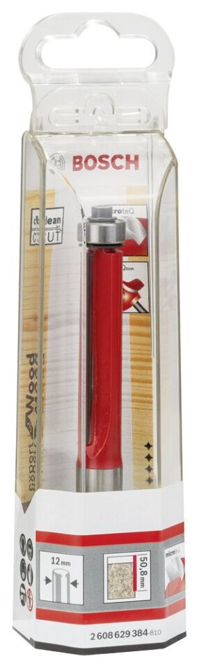 Bosch - Expert Serisi Laminant İçin Çift Oluklu, Sert Metal Altta Bilya Yataklı Freze Ucu 12*12,7*106,8 mm