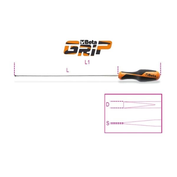 Uzun Düz Tornavida 1264L 6,5X400