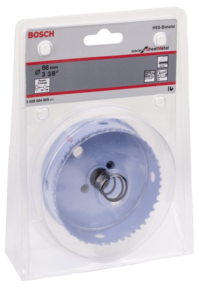 Bosch - Special Serisi Metal Ve Inox Malzemeler için Delik Açma Testeresi (Panç) 86 mm