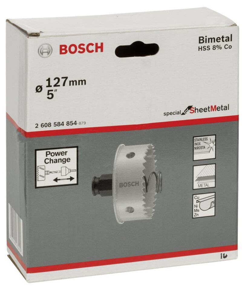 Bosch - Special Serisi Metal Ve Inox Malzemeler için Delik Açma Testeresi (Panç) 127 mm