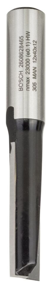 Bosch - Standard Seri Ahşap İçin Çift Oluklu, Sert Metal Ekstra Uzun Düz Freze Ucu 12*12*81mm