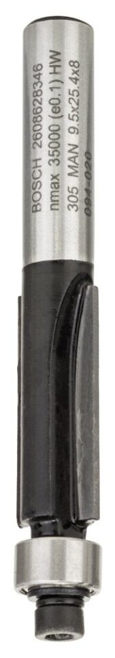 Bosch - Standard Seri Laminant İçin Çift Oluklu, Sert Metal Bilya Yataklı Freze Ucu 8*9,5*68 mm