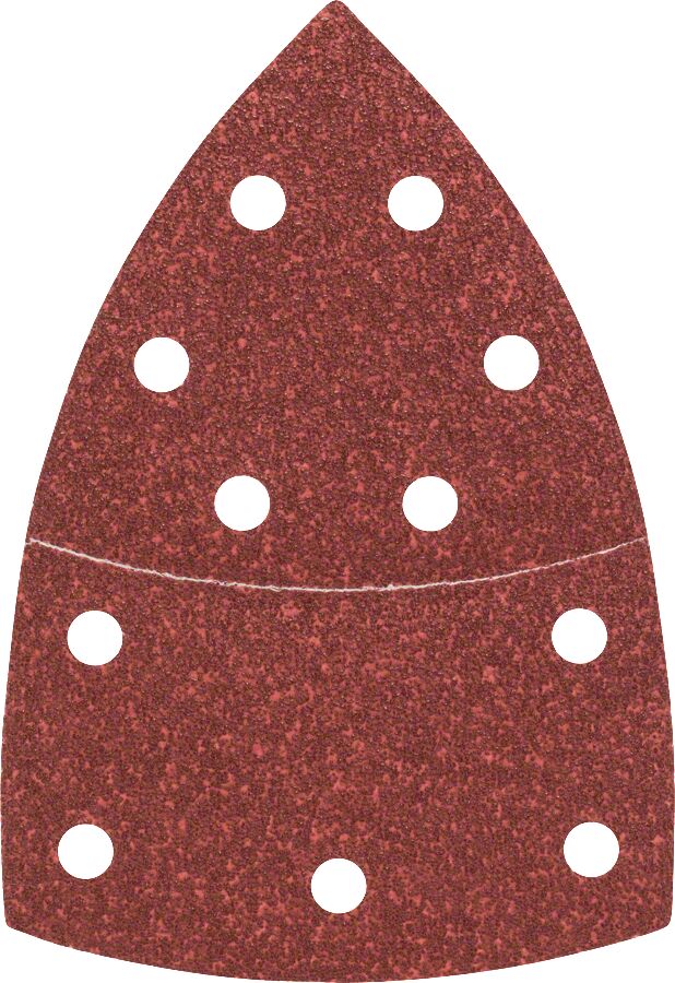 Bosch - Multi Zımpara Kağıdı 10'lu, 102 x 62/93 mm 60 Kum 11 Delik