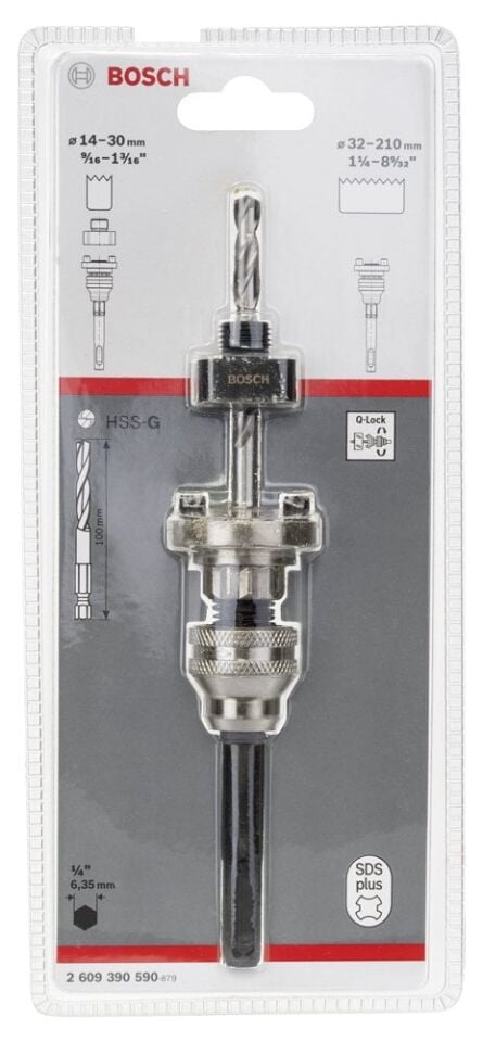 Bosch - SDS-Plus Q-Lock (Hızlı Kilitleme) Adaptörü, 14-210 mm Pançlar için