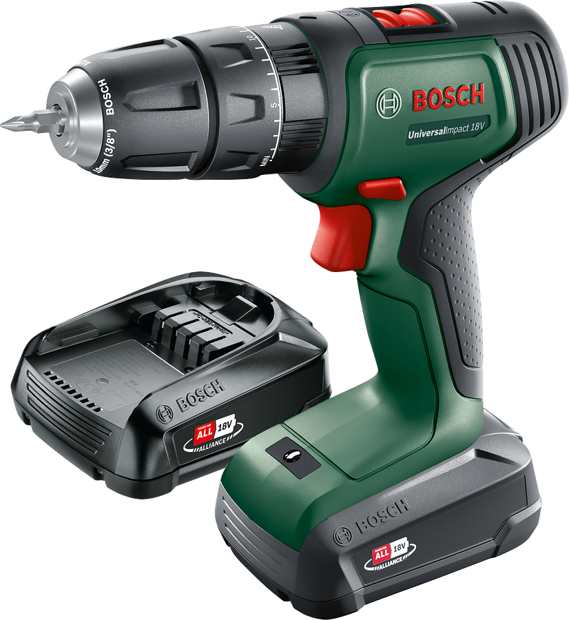 Bosch UniversalImpact 18 Çift Akülü Darbeli Delme Vidalama Makinesi (2 x 1,5Ah)
