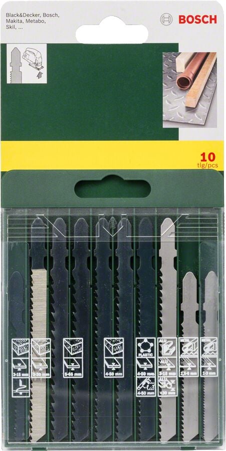 Bosch - 10 Parça Dekupaj Testere Seti Karışık (Promo)