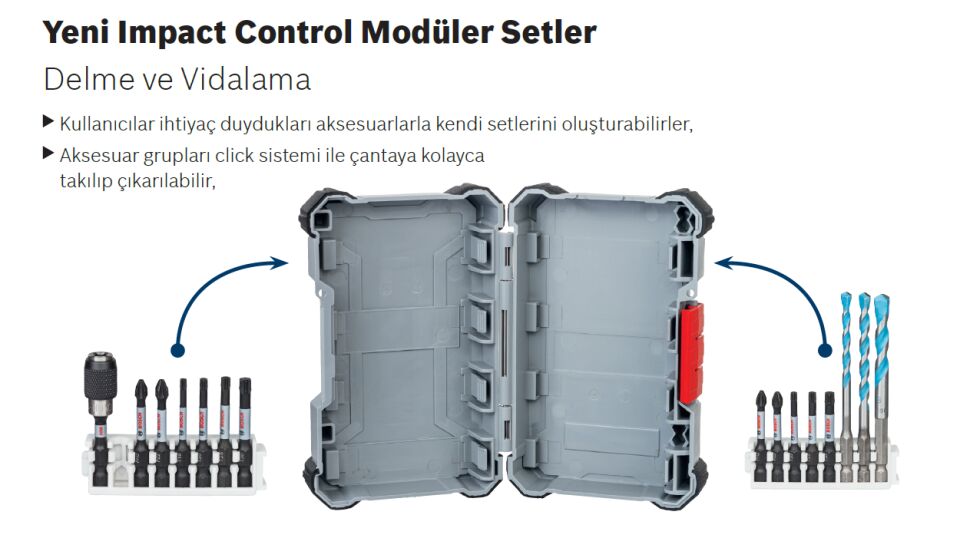 Bosch - Impact Control Serisi Vidalama Ucu 8'li PH1/PH2x3/PH3/PZ2x2/PZ3 *50mm