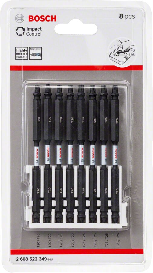 Bosch - Impact Control Serisi Çift Taraflı Vidalama Ucu 8'liT20x4/T25x4 *110mm