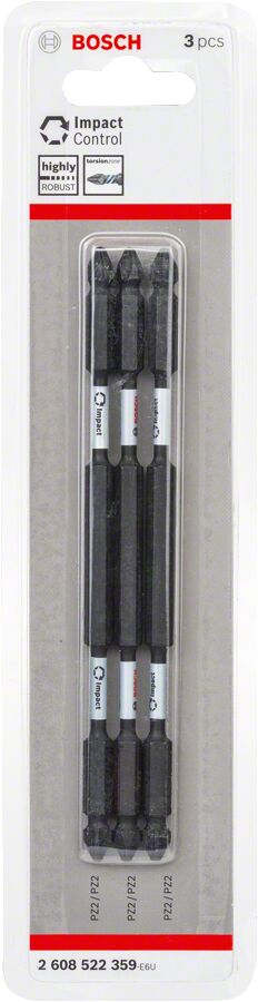 Bosch - Impact Control Serisi Çift Taraflı Vidalama Ucu 3'lü PZ2 *150mm