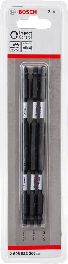 Bosch - Impact Control Serisi Çift Taraflı Vidalama Ucu 3'lü T20 *150mm