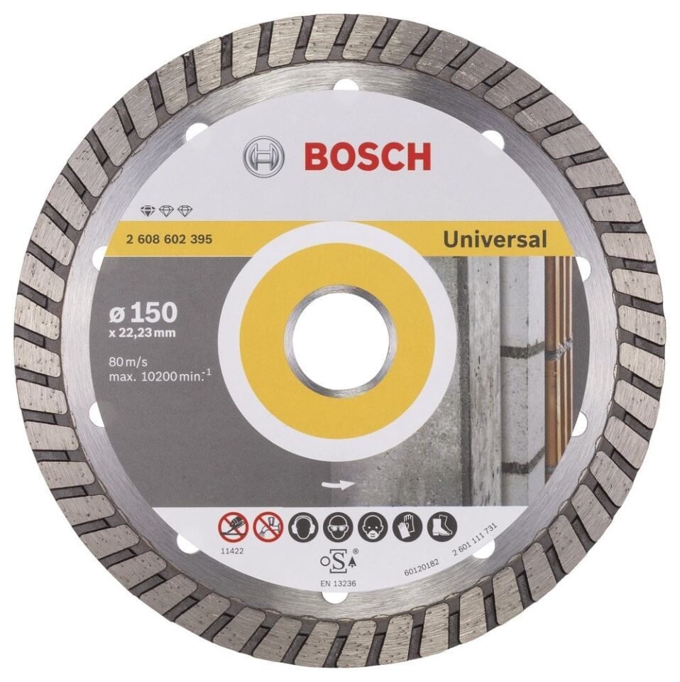 Bosch - Standard Seri Genel Yapı Malzemeleri İçin Turbo Segmanlı Elmas Kesme Diski 150 mm