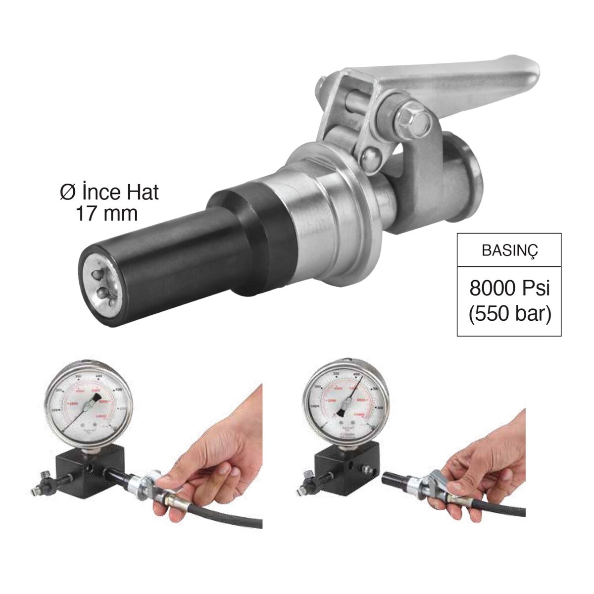 Mandallı Kilitlemeli Gres Ucu HC/21/M