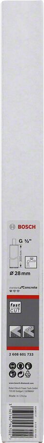 Bosch - Standard Seri Beton İçin 1/2'' Girişli Sulu Elmas Karot Ucu 28mm