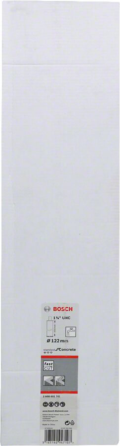 Bosch - Standard Seri Beton İçin 1 1/4'' UNC Girişli Sulu Elmas Karot Ucu 122mm