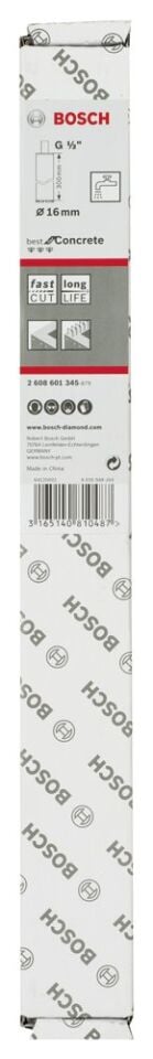 Bosch - Best Serisi Beton İçin 1/2'' Girişli Elmas Sulu Karot Ucu 16 mm