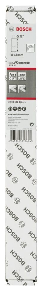 Bosch - Best Serisi Beton İçin 1/2'' Girişli Elmas Sulu Karot Ucu 18 mm