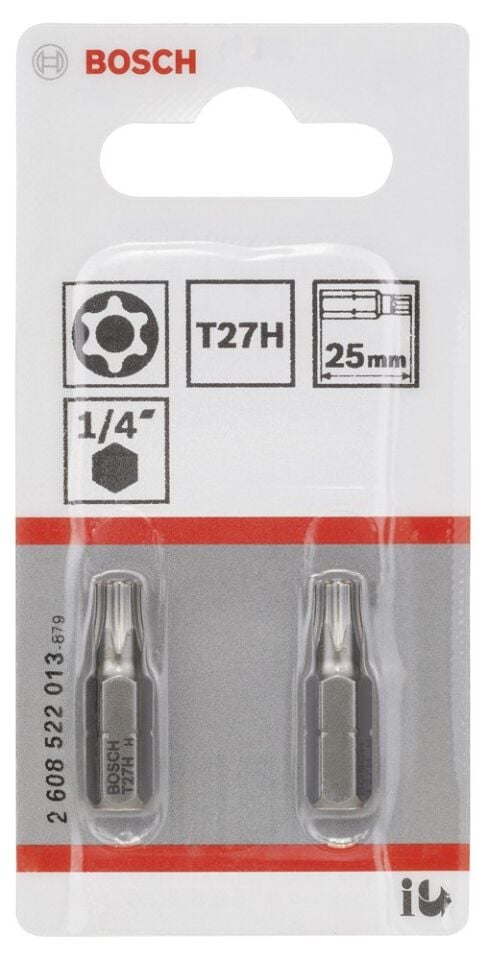 Bosch - Extra Hard Serisi Security-Torx® Vidalama Ucu T27H*25 mm 2li
