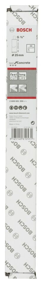 Bosch - Best Serisi Beton İçin 1/2'' Girişli Elmas Sulu Karot Ucu 25 mm