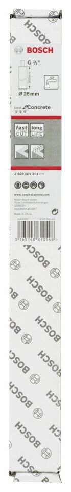 Bosch - Best Serisi Beton İçin 1/2'' Girişli Elmas Sulu Karot Ucu 28 mm