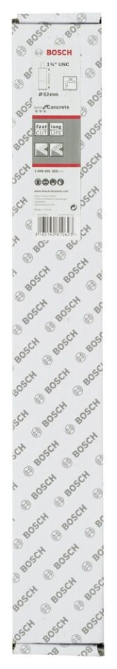 Bosch - Best Serisi Beton İçin 1 1/4'' UNC Girişli Elmas Sulu Karot Ucu 52 mm
