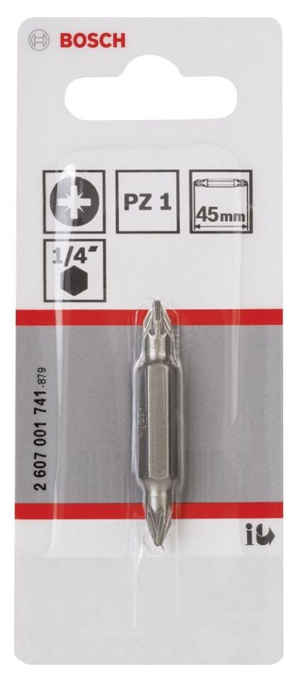 Bosch - Çift Taraflı Vidalama ucu PZ1xPZ1*45 mm 1'li