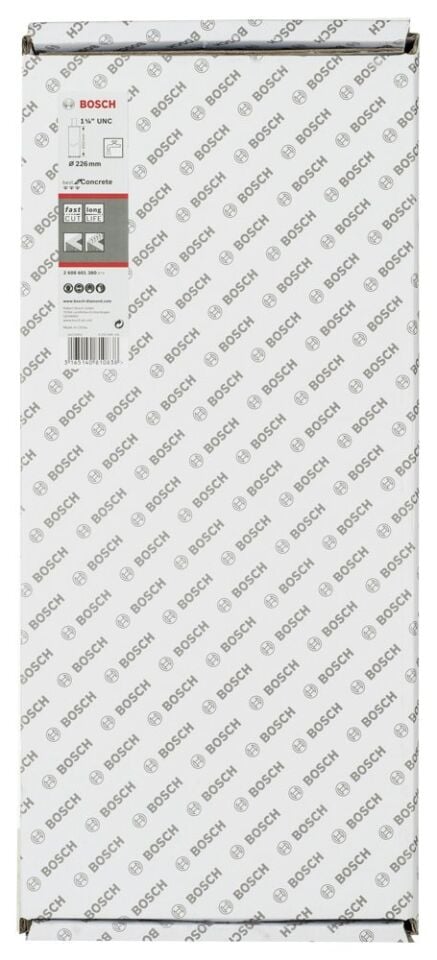 Bosch - Best Serisi Beton İçin 1 1/4'' UNC Girişli Elmas Sulu Karot Ucu 226 mm