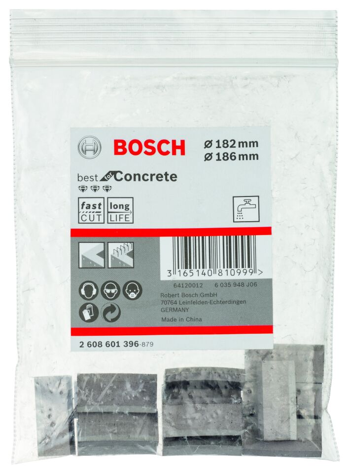 Bosch - Best Serisi Elmas Sulu Karot Uç Segman 182-186 mm İçin 13 Parça