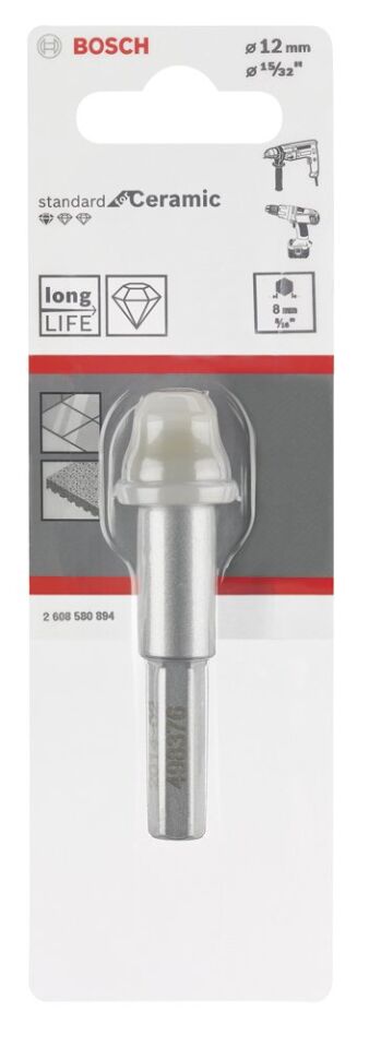 Bosch - Standard Seri, Matkap İçin Seramik Kuru Elmas Delici 12*33 mm