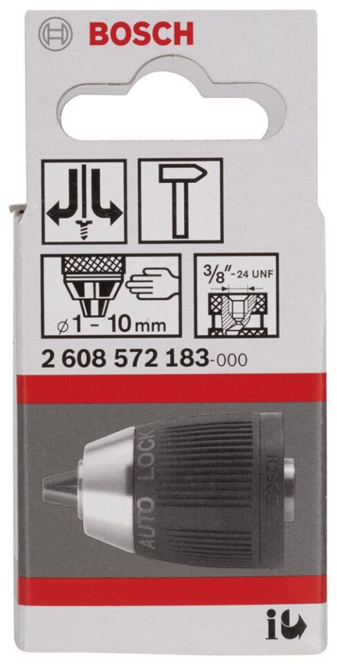 Bosch - 1-10 mm - 3/8''-24 Anahtarsız Mandren