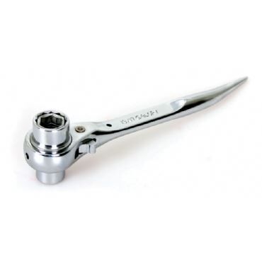 Kazıklı Lokma Cırcır Anahtar Kısa  (Dört Ölçü) 14X19-17X21mm