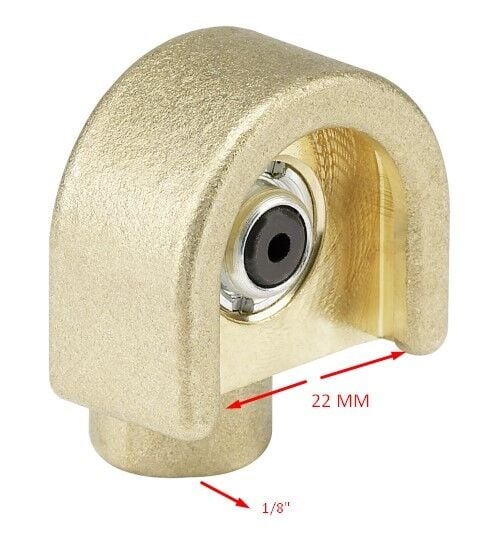 Tekalamit Buton Başlık (Pirinç) 22MM 1/8''F