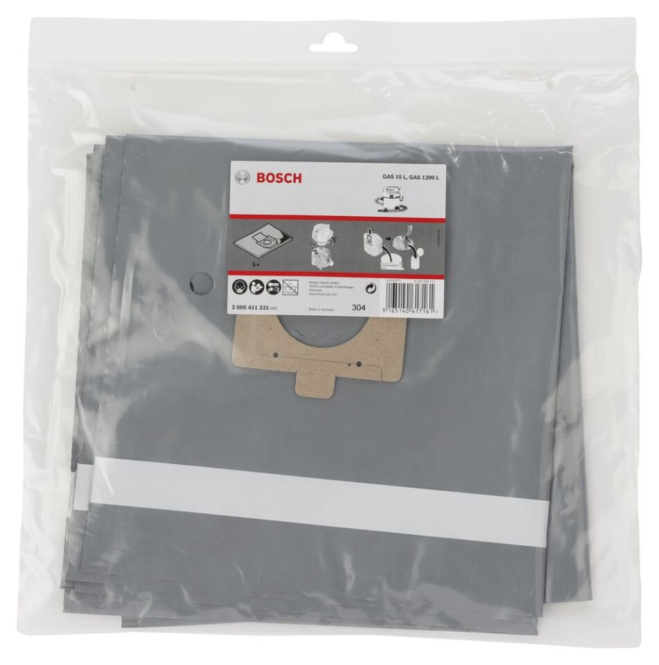 Bosch - Elektrikli Süpürgeler İçin Toz Emme Torbası Islak Uygulamalar (GAS 15 L için uygun)