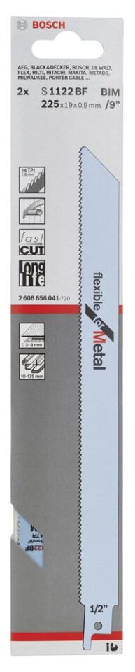 Bosch - Flexible Serisi Metal için Panter Testere Bıçağı S 1122 BF - 2'li